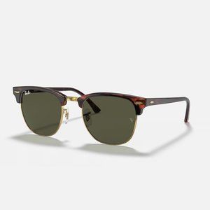 Ray-Ban Clubmaster Classic Polished Red Havana Sunglasses
